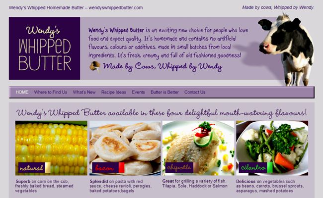Web Development and Design for Wendys Whipped Butter
